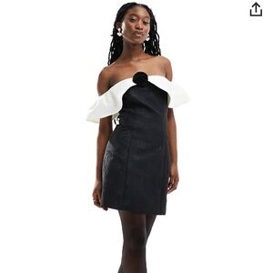 NWT Black and white jacquard tuxedo cocktail dress 🖤🤍